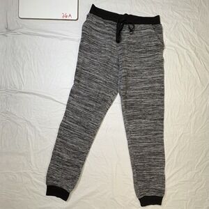 Rue‎ 21 Girls Black/Gray long sweatpants lounge pants, jogger style, size Large